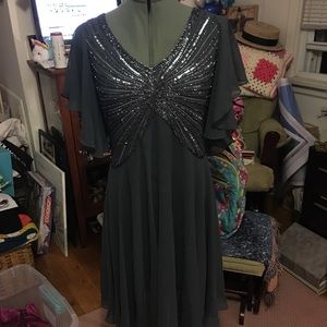 NWT J.Kara Sequined Cocktail Dress Sz 10